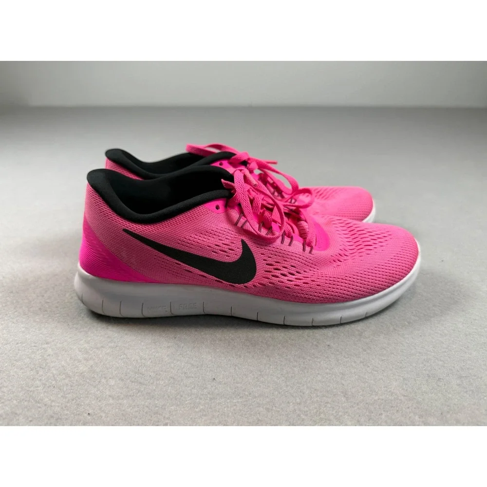 Nike Free RN Womens Running Shoes Pink Black Low Top Sneakers 831509-601